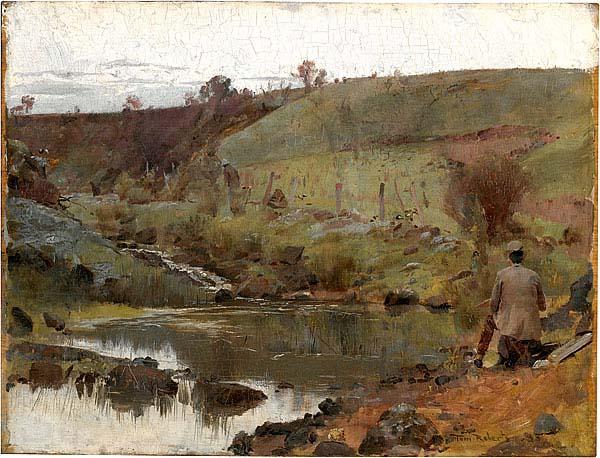 Tom roberts A quiet day on Darebin Creek Spain oil painting art